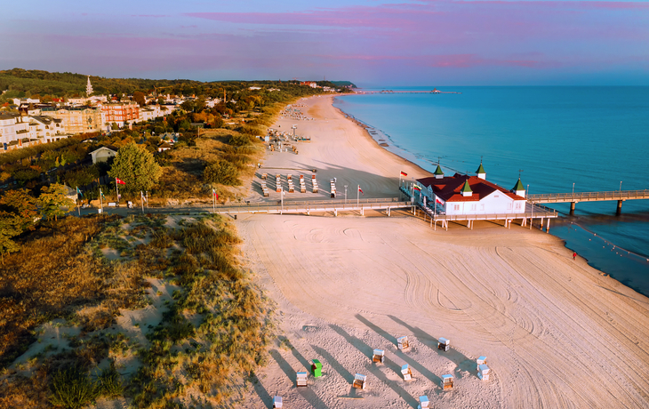 Ahlbecker Strand, Seebrücke u. Promenade