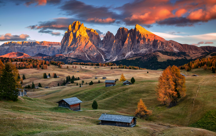 Sonnenuntergang in den Dolomiten