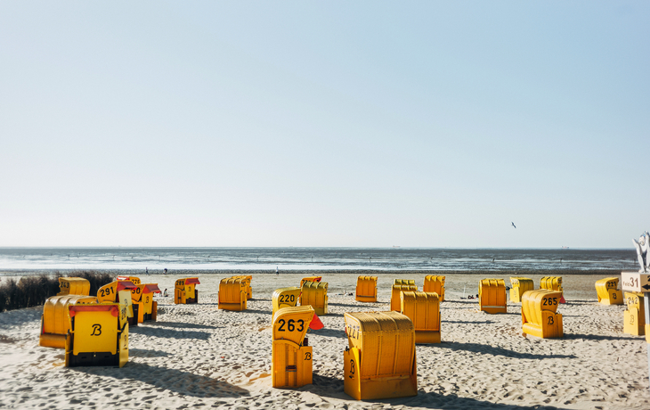 Strand am Nordsee-Wattenmeer in Cuxhaven-Duhnen,